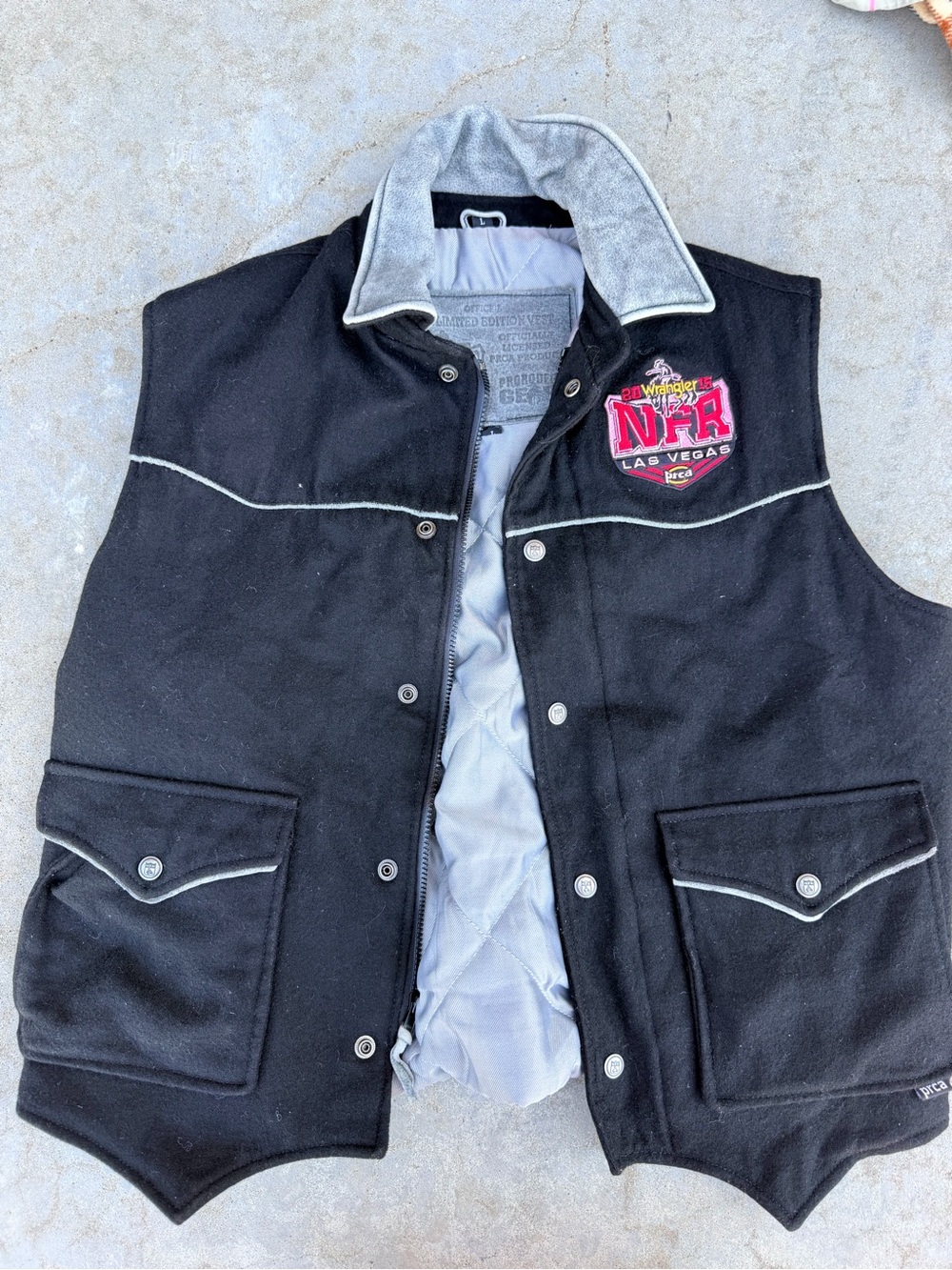 NFR Las Vegas Black Quilted Men’s Vest